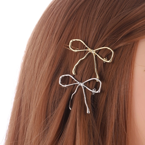 Pinzas Para El Cabello Elegantes Con Lazo Irregular Para Mujeres Accesorios De Metal Para El Pelo Estilo Coreano
