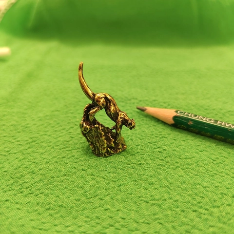 Statuetta Di Leopardo In Miniatura Statua Di Pantera In Lega Di Ottone Vintage Ornamento Animale Scrivania Ufficio Casa