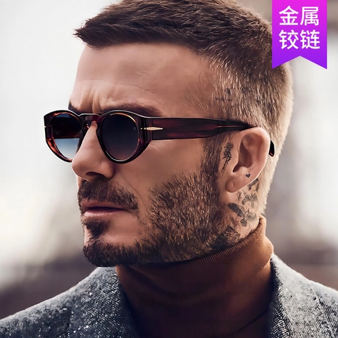 Retro Runde Sonnenbrille PC Rahmen AC Gläser UV400 Schutz Mode Brillen Für Herren Damen Outdoor Fahren