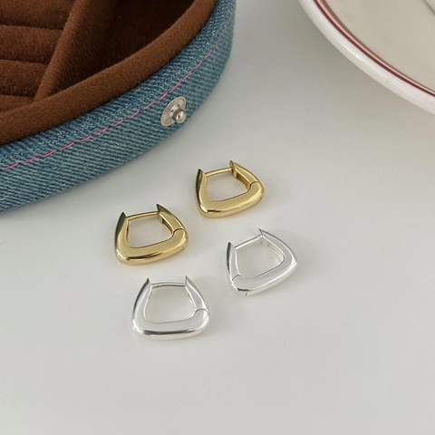 Orecchini A Cerchio Geometrici In Argento Sterling 925 Minimalisti Spessi Forma A C Lucidati A Specchio Gioielli Eleganti