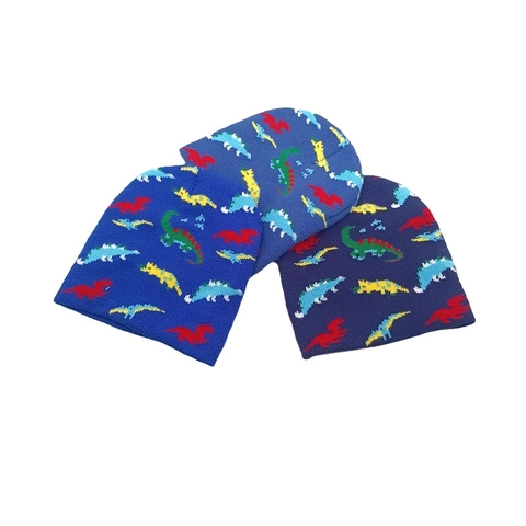 Kids Knitted Beanie Hat Acrylic Warm Winter Dinosaur Pattern Cap For Toddler Boys Girls Breathable Soft Accessory