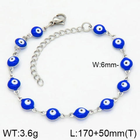 Pulsera Ojo Turco Acero Inoxidable Perla Esmalte Ajustable Joyería Amuleto Para Hombres Mujeres