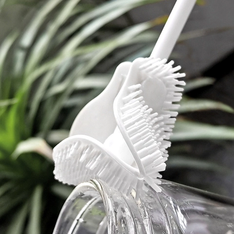 Scovolino In Silicone Manico Lungo Pulizia Tazze Flessibile Multifunzionale Per Cucina Domestica Biberoni
