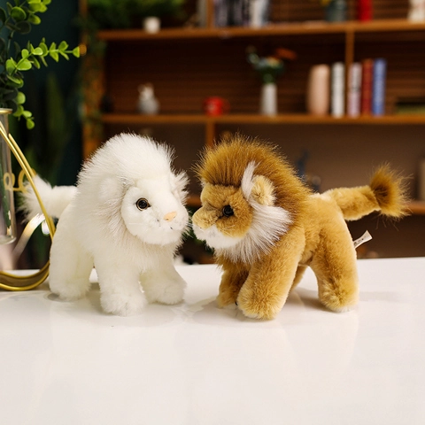 Realistisches Löwen Plüschtier Weiches Stofftier Puppe Mit Flauschiger Mähne Für Kinder Heimdekoration Geschenk