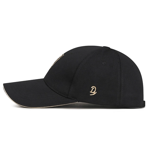 Vintage Adjustable Hard Top Polyester Baseball Cap With Shield R Letter Embroidery Casual Sun Protection Hat For Men Women