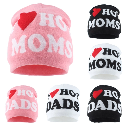 Beanie Mütze Strickmütze Acryl Winter Warm Hip Hop Slogan Herz Buchstaben Jacquard Kopfbedeckung Für Erwachsene