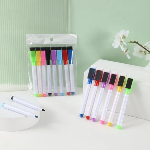 Magnetische Whiteboard Marker Radierbare Bunte Tintenstifte Mit Radierkappe Für Büro Schule Klassenzimmer Heim Kunststoff