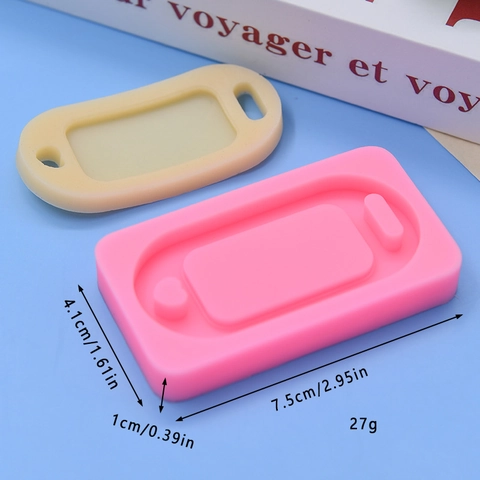Silicone Mold Oval Heart Shape Tag For DIY Baking Fondant Chocolate Resin Casting Pendant Keychain Crafting Tool