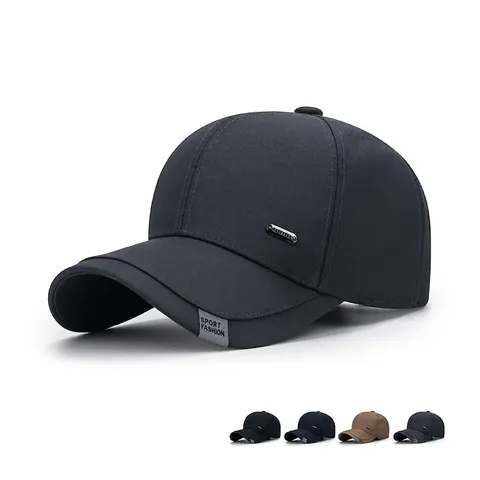 Herren Baseballkappe Baumwolle Polyester Verstellbar Sonnenschutz Klassisch Sport Outdoor Lässig Gebogener Schirm
