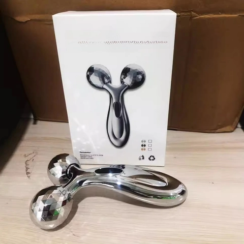Massaggiatore A Rullo 3D Lifting Viso Forma V Manuale Dispositivo Rassodante Pelle ABS Placcatura Bellezza