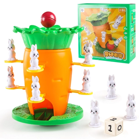 Torre Di Equilibrio Ravanello Gioco Da Tavolo Plastica Educativo Interattivo Giocattolo Puzzle Per Genitori Figli Bambini Regali