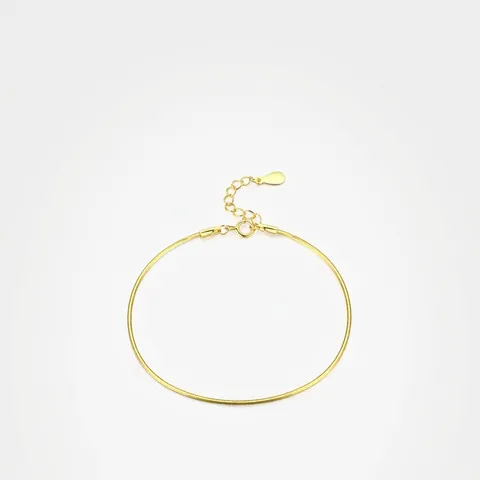 925 Sterling Silber Schlangenkette Armband Vergoldet Minimalistisch Verstellbar Dünn Schmuck Für Damen