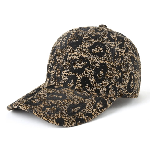 Luipaardprint Honkbalpet Verstelbaar Ademend Zonbescherming Polyester Hoed Voor Heren Dames Streetwear