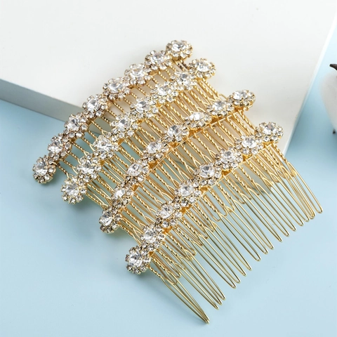 Pettine Per Capelli Da Sposa Con Fiori In Lega E Strass Elegante Cristallo Accessorio Per Matrimonio Donna