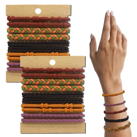 Lazos Elásticos Trenzados Para El Cabello Soportes Para Cola De Cavallo De Alta Elasticidad Estilo Bohemio Gorros Suaves Para Mujeres Y Niñas