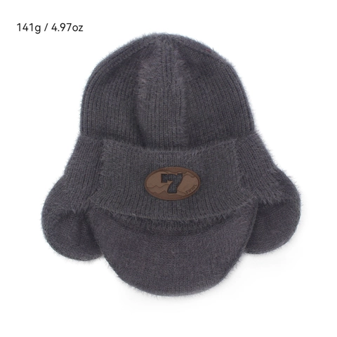 Bonnet D'hiver Chaud En Tricot D'acrylique Avec Cache-Oreilles Et Visière Pour Hommes Femmes Ski Coupe-Vent
