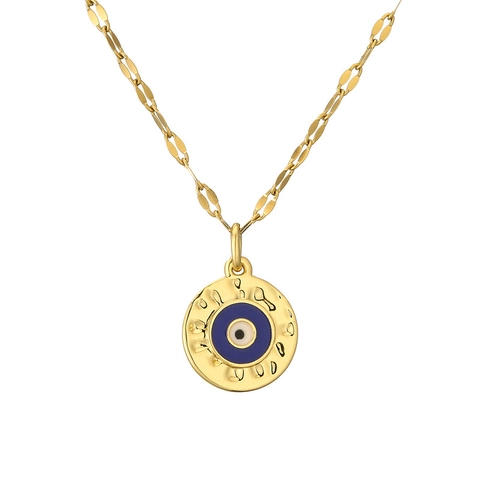 Croce Albero Della Vita Malocchio Ciondolo Collana Placcato Oro Rame Micro Pavé Zircone Elegante Gioielli Moda