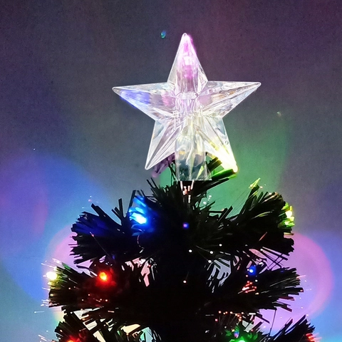 Christmas Tree Topper Star Snowflake Ball Shape Transparent Plastic LED Light String Replacement Accessories DIY Festive Decor
