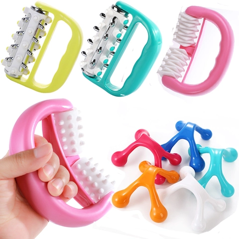 Handheld Manual Body Massager Roller For Muscle Relief Neck Shoulder Back Leg Plastic Trigger Point Relaxation Tool