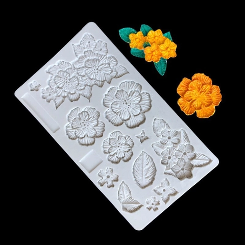 Hydrangea Jasmine Flower Leaf Silicone Mold DIY Fondant Cake Decoration Chocolate Clay Epoxy Resin Baking Tool