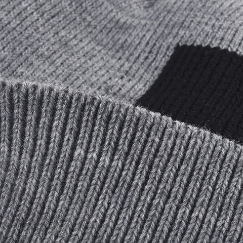 Gorro De Invierno Grueso Con Forro Polar Punto Acrílico Trenzado Bloque De Color Protección Oídos Cálido Unisex