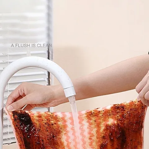 Microfiber Kitchen Cleaning Cloth Super Absorbent Coral Fleece Dishcloth Wave Pattern Lint-Free Thickened Dish Towel