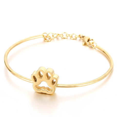 Stainless Steel Bangle Bracelet Heart Butterfly Clover Infinity Elephant Charm Adjustable Extension Chain Minimalist Jewelry Women