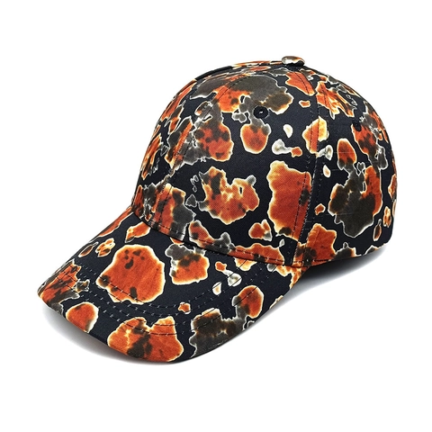 Tie Dye Baseball Cap Polyester Marble Floral Print Sun Protection Outdoor Adjustable Sport Hat For Men Women