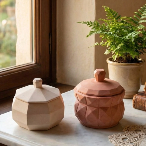 Molde De Silicona Para Caja De Almacenamiento Facetada Geométrica Con Tapa Para Manualidades De Resina Yeso Joyas Velas