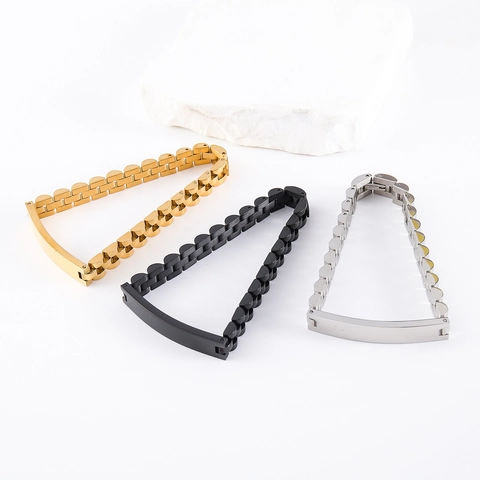 Edelstahl ID Gliederkette Armband Polierte Austernkette Hip Hop Punk Stil Mode Schmuck Für Herren Unisex