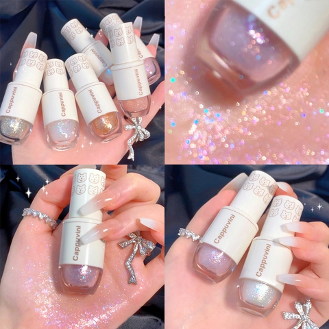 Sombra De Ojos Líquida Perla Artificialda Brillante Purpurina Larga Duración Resistente A Manchas Iluminador Maquillaje Ojos Mujeres
