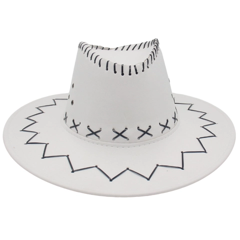 Westerse Cowboyhoed Suède Brede Rand Kruissteek Decoratie Buitenoptreden Retro Jazzhoed Unisex
