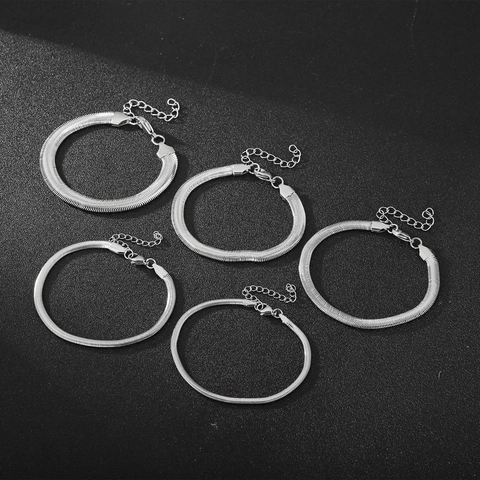 Bracciale Catena Serpente Acciaio Inossidabile 316L Catena Estensione Regolabile Gioielli Minimalisti