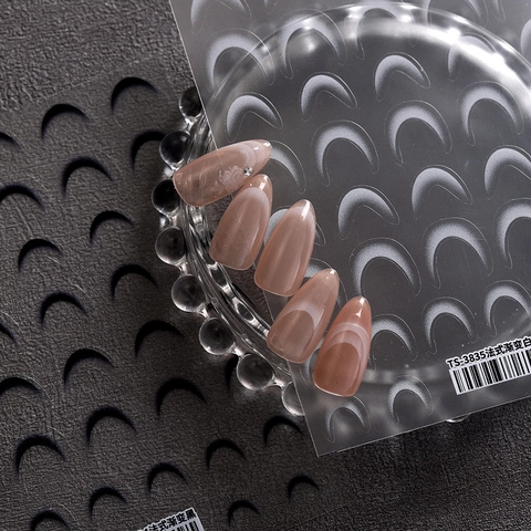 Autocollants À Ongles Dégradé Français Ultra Minces Auto-Adhésifs Forme Croissant De Lune Décoration Nail Art