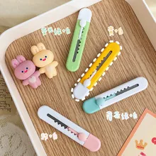 Mini Candy Color Utility Knife Cute Portable Retractable Paper Cutter For Students Home Office Unboxing Tool