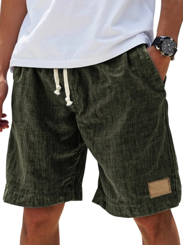 Pantaloncini da Uomo Retro Traspiranti Stampati Larghi per Vacanza Moda Casual Gamba Dritta Poliestere Estate Spiaggia
