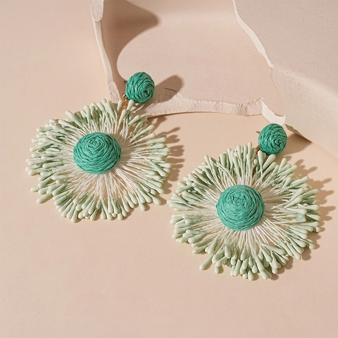 Orecchini Pendenti A Fiore Intrecciati A Mano Con Perno In Argento Gioielli Da Vacanza Floreali Boho Per Donne