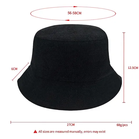 Sombrero De Pescador De Pana Color Sólido Suave Cálido Invierno Exterior Casual Estilo Coreano Para Mujeres