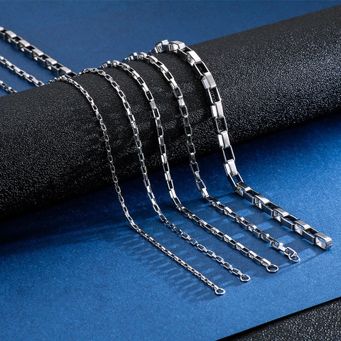 Collana Catena Veneziana Minimalista In Acciaio Inossidabile Lucido Geometrico Gioielli Di Moda Per Uomo E Donna