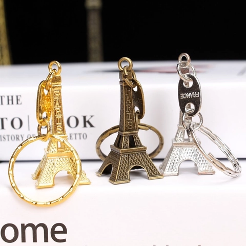 Eiffelturm Schlüsselanhänger Paris Souvenir Zinklegierung Retro Architektur Anhänger Schlüsselring Reise Geschenk