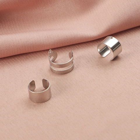 Componenti Per Ear Cuff Acciaio Inossidabile 304 Senza Buco DIY Orecchini A Clip Componenti Gioielli Accessori Minimalisti Con Foro
