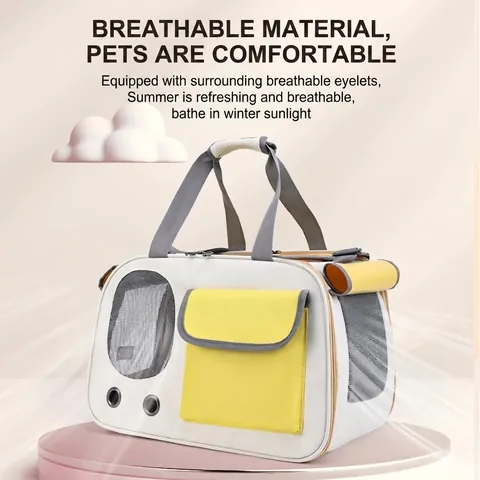 Pet Carrier Bag Oxford Cloth Breathable Mesh Foldable Ventilation Vents Portable For Cats Small Dogs Outdoor Travel