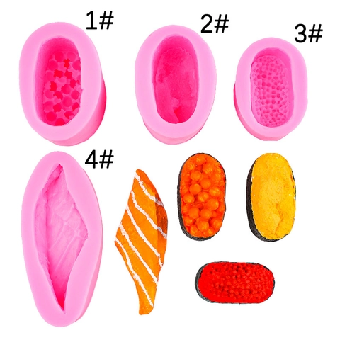 Sushi Salmon Fish Roe Sea Urchin Shaped Silicone Mold For Baking Fondant Cake Chocolate Handmade Soap Candle DIY Crafting