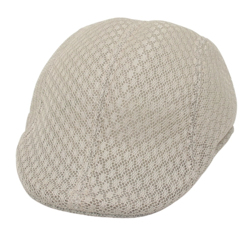 Mesh Flat Cap Ivy Hat Breathable Hollow Out Summer Sun Protection British Retro Cabbie Driving Cap For Men Women