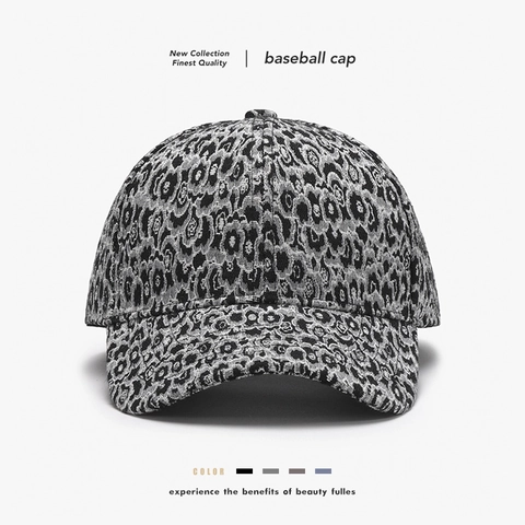 Leopard Print Baseball Cap Cotton Adjustable Metal Buckle Breathable Sun Protection Hat Fashion Streetwear
