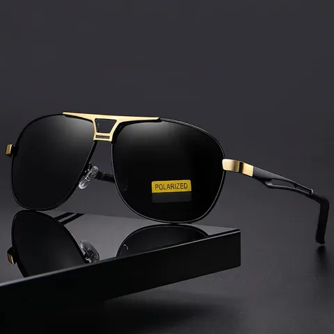 Occhiali Da Sole Polarizzati Aviator Da Uomo Montatura In Metallo Fotocromatici Guida UV400 Moda