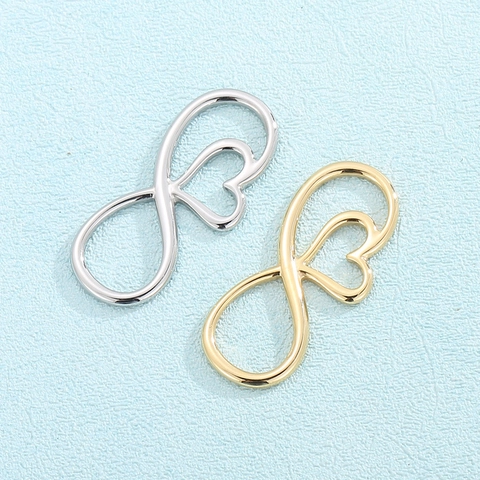 Colgante De Corazón Infinito Dijes De Acero Inoxidable Para Creación De Joyas DIY Collar Pendiente Accesorio Minimalista