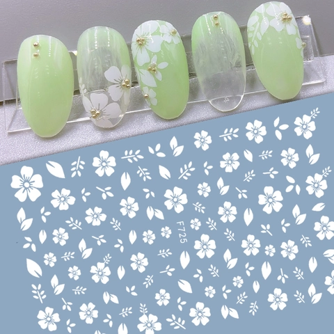 Kirschblüten Nagelaufkleber Ultradünn Gold Bronzierung Blumen Blatt Designs DIY Maniküre Selbstklebend Florale Kunst Dekor