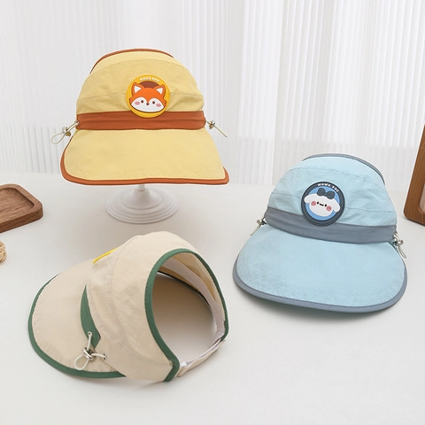 Visiera Parasole Bambini Cappello Animali Cartoni Animati Regolabile Poliestere Asciugatura Rapida Berretto Estate Ragazzi Ragazze