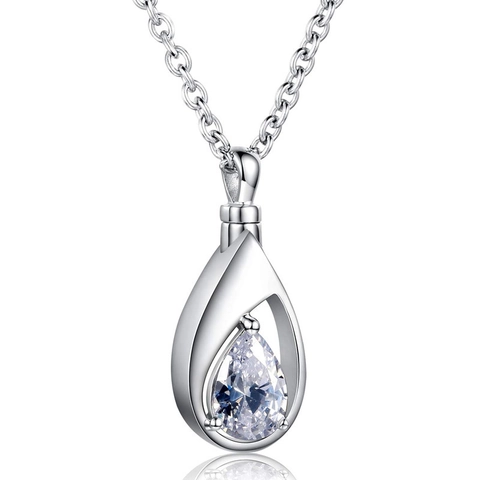 Waterdruppel Hanger Ketting Koper Met Peer Geslepen Zirkonia Elegante Godin Tranen Sieraden Voor Dames